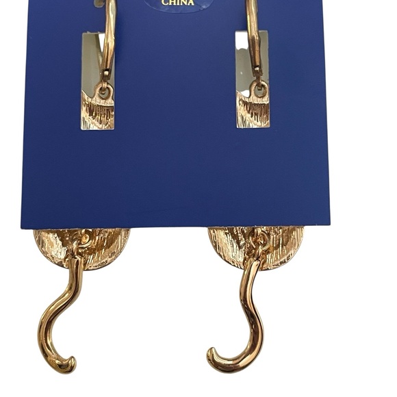 Bella Jack Crystal Cat Dangle Earrings - Golden Sparkle - Picture 6 of 8